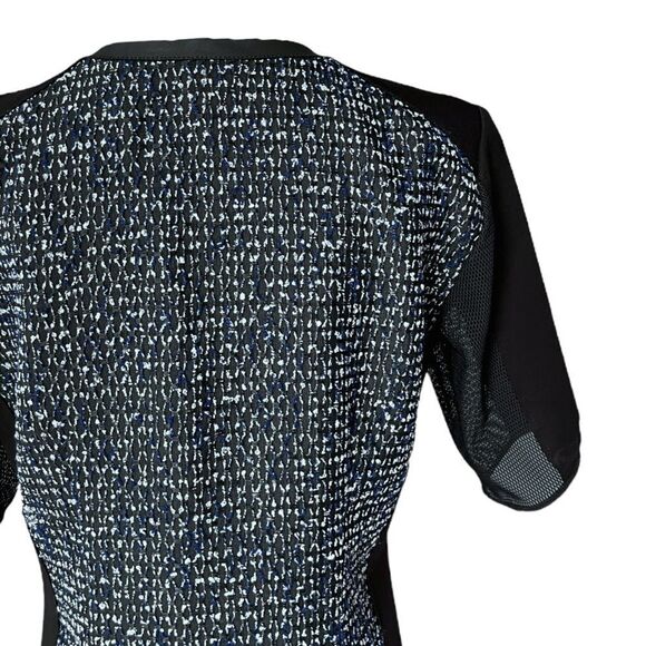 ELI TAHARI EUC front zip Tweed midi in Black multi Size L - Picture 6 of 8